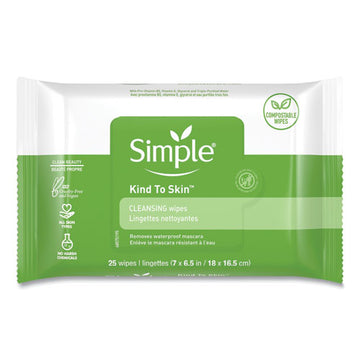 Simple® Eye And Skin Care, Facial Wipes, 25-pack freeshipping - TVN Wholesale